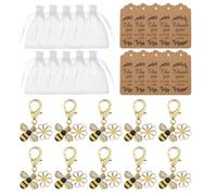Generico Pocket Cards - Bee Alloy Memorial Keepsake, Encouragement Animal Hug Pocket with Premium Zinc Alloy Bee Charm, Double-Sided Inspirational Card, Velvet Protective Pouch for Women Men