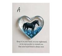 Generico Pocket Heart - Acrylic, Small Heart Horse Keepsake Handmade Inspirational Token | Charming Animal Encouragement Hug Cards Heartfelt Memento For Animal Lovers, Friends, Family, Birthday