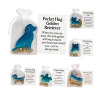 Generico Pocket Hug Dachshund, Mini Resin Dachshund Animal Hug Token with Card, Cute Pocket Animal Thoughtful Keepsake Gifts