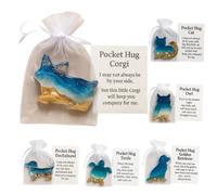 Generico Pocket Hug Dachshund, Mini Resin Dachshund Animal Hug Token with Card, Cute Pocket Animal Thoughtful Keepsake Gifts