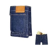 Generico Pocket Pants Mini Jeans Wallet,Funny Folding Card Holder with Card Slots,Portable Retro Pants Style for Cards Keys Cash (1 PCS)