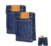Generico Pocket Pants Mini Jeans Wallet,Funny Folding Card Holder with Card Slots,Portable Retro Pants Style for Cards Keys Cash (2PCS)