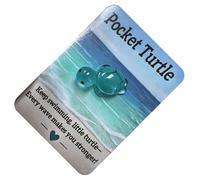 Generico Pocket-Sized Hugging Turtle, Support Emotional Card With Heartwarming Short Sentences, Lifelike Animal Design, Style May Vary, 1 Turtle + Card