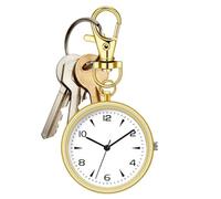 Generico Pocket Watch, Round Key Chain Clip, Unisex Portable Quiet Clock, Compact and Lightweight Design, 3.23x1.57x0.28 Inches, Ideal for Home, Workplace, School, Travel, Outdoor, Backpack