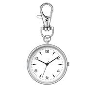 Generico Pocket Watch, Round Key Chain Clip, Unisex Portable Quiet Clock, Compact and Lightweight Design, 3.23x1.57x0.28 Inches, Ideal for Home, Workplace, School, Travel, Outdoor, Backpack
