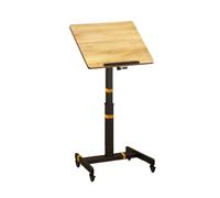 Generico Podio con Ruote, Tavolo for Parlare in Legno Regolabile in Altezza, Supporto da Scrivania for Laptop con Angolo Regolabile, capacità di Carico di 50 kg for Seminari E Scuole(Color1)