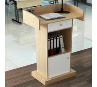 Generico Podio in Legno con Contenitore - Leggio da Terra per chiese, scuole e conferenze - Espositore di Presentazione Durevole per ristoranti e conferenze pubbliche