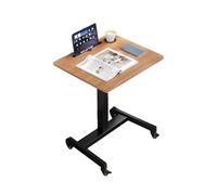 Generico Podio in Legno con Ruote, Supporto for Presentazioni in Aula, Relatore for Insegnanti, Portabicchieri Attrezzato E Slot for Schede, Altezza Regolabile 73,5-110,5 Cm(Color1)