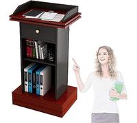 Generico Podio in Legno - Moderno banco per discorsi per Cerimonie, aule e Banchetti - Elegante banco di ricevimento e accoglienza - Design Semplice per presentazioni efficaci