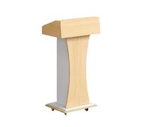 Generico Podio Leggio in Legno con Ruote, Scrivania in Piedi Ripiano Portaoggetti, Supporto da Versatile for Laptop, capacità di Carico 150 kg for Chiese Seminari Scuole(Color2)