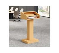 Generico Podio Portatile in Legno con Ruote - Leggio per Insegnanti Resistente per conferenze, Facile da riporre, Supporto per presentazioni di Grande capacità, Ideale per discorsi pubblici ed Eventi