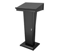 Generico Podio Regolabile in Acciaio Inossidabile con inclinazione per conferenze, Hotel, chiese - Elegante leggio Nero da Tavolo per discorsi pubblici e presentazioni