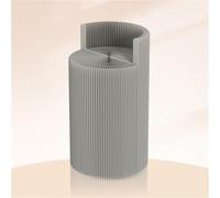 Generico Podio Rotondo Pieghevole Portatile in Carta - Leggio Mobile per chiese, conferenze e discorsi - Tavolo di Presentazione Grigio - Banco Reception 60x118 cm per Eventi e presentazioni