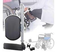 Generico Poggiagambe Sollevanti per Sedia A Rotelle Universale Lunghezza Poggiagambe 43CM Vernice Non Facile da Staccare Angolo Regolabile 90°-180° per Uso Ortopedico,Left