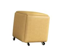 Generico Poggiapiedi Toeletta, Sgabelli Ottomani Quadrati, Design 5 in 1, for Camera da Letto Giardino Balcone Ufficio (35x35x35cm,45x45x45cm)(Color 3,45x45cm)