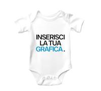 Generico Point20.it - Body baby personalizzato con grafica, foto e scritta, bodino stampato bimbo o bimba - Idea gadget regalo per nascita, festa del papà, festa della mamma. (0 mesi)