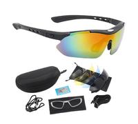 Generico Polarized Glasses for Fishing, 5-Lens Outdoor Sports Eyewear with UV Protection and Windproof Design, Protective Sunglasses for Road Cycling Running Hiking and Water Activities