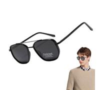 Generico Polarized Sun Glasses, Square Frame Sunglasses, 5.51x5.51x1.65 Inches UV400 Lens Protection, Lightweight Comfortable Design, Stylish Eyewear for Men at the Beach, Travel, Music Use