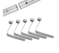 Generico Pole Clips - 5 Pieces V Shape Design, Strong Spring Clamp, Ski Pole Clips, Multi Purpose Tube Holder | Button Clamp for Camping, Kayak, Tent, Outdoor, Canopy, Awning, Boat, Tube