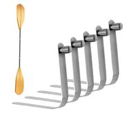 Generico Pole Clips - 5 Pieces V Shape Design, Strong Spring Clamp, Ski Pole Clips, Multi Purpose Tube Holder | Button Clamp for Camping, Kayak, Tent, Outdoor, Canopy, Awning, Boat, Tube