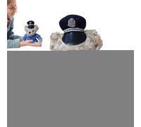 Generico Politiche Bear - Politiche Teddy's Bears Animali di peluche,Morbido peluche di orsetti ripieni con vestito di polizia rimovibile, orsacchiotto di per bambini e bambine