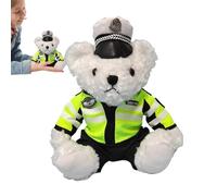 Genérico Politiche di Peluche - Peluche con Abito da Polizia, Orso con Abito Polizia Rimovibile, Orso Compleanno