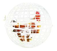 Generico Pollaio Mobile in plastica a Forma di Palla, Gabbia per polli Rotonda Arrotolabile da 3 Pezzi, recinto per Conigli da Passeggio, per Uso agricolo all'aperto