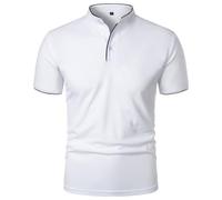 Generico Polo da Uomo a Maniche Corte Traspirante Outdoor Stile Lavoro e Tempo Libero Colletto Contrasto Elegante con Tasca Pratica per Look Business Quotidiano Conforto giornate Calde