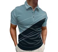 Generico Polo Uomo Manica Corta Basic Casual Traspirante Firmate Polo Comodi Lavoro Risvolto Regular Fit Maglie Golf Business Bottoni Estiva Maglietta Manica Corta Slim Fit Tinta Unita Tennis T-Shirt