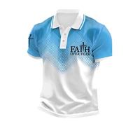 Generico Polo Uomo Manica Corta Polo Uomo Tshirt Classico Collo Button Down, Comodo E Traspirante, Top Casual Business per Ogni Giorno