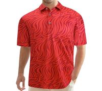 Generico Polo Uomo Slim Fit, Maglietta T Shirt Camicia con Stampa di e Risvolto Ampio per Un Casual Europeo e Americano Estate Polos Magliette Tshirt