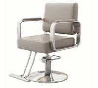 Generico Poltrona da Salone idraulica - Poltrona da Barbiere Girevole per la casa e L'Ufficio, Design Classico Blu e Oro, Altezza Regolabile, Telaio Nero e Grigio Argento