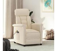 Generico Poltrona Massaggiante Elettrica Beige in Microfibra,Beige,23.8kg,3124576