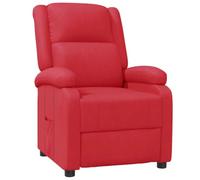 Generico Poltrona Reclinabile Rossa in Similpelle,Rosso,25kg,340174