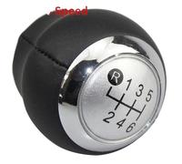 Generico Pomelli Leva Cambio,Leva Pomello Leva del pomello cambio for auto a 5/6 velocità, leva, pallamano(Silver 6 Speed)