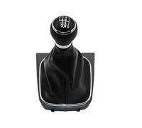 Generico Pomelli Leva Cambio,Leva Pomello Uso Adatto Per VW. Golf 5. MK5 R32 GTI 2004 2005 2006 2007 2008 2009 Manopola Del Cambio Dell'attrezzo Dell'automobile A 6 Velocità Con Lo Stivale Di Cuoio