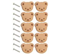 Generico Pomelli Per Cassetti Della Cassettiera Con Design Di Orso 10 Pezzi - Pomelli Armadietto Bagno in Legno,Maniglie Decorative Da Tirare Per Cucina Mobili Scrivania Armadio E Porta