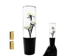 Generico Pomello Cambio Auto In Rosa, Cambio Manuale Acrilico, Cmbio Decorativa Rosa Essiccata, Accessorio Unico Per Bastone Auto, Pomello Cammbio Universale Per La Maggior Parte Dei