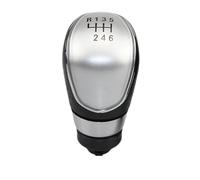 Generico Pomello del cambio a corsa corta Per Ford Fiesta 2008-2012, cuffia leva cambio, pomello sostituire(6-Speed Silver)