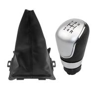 Generico Pomello del cambio a corsa corta Per Ford Fiesta 2008-2012, cuffia leva cambio, pomello sostituire(5 Speed Silver)