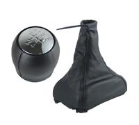 Generico Pomello del cambio a corsa corta Pomello del cambio cromato nero a 5 velocità, impugnatura freno a mano, cuffia copri-cuffia per Opel Astra F 1991-1997 sostituire(2Pcs B)