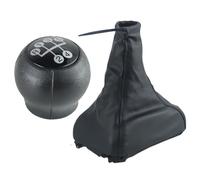 Generico Pomello del cambio a corsa corta Pomello del cambio cromato nero a 5 velocità, impugnatura freno a mano, cuffia copri-cuffia per Opel Astra F 1991-1997 sostituire(2Pcs A)