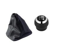 Generico Pomello del cambio a corsa corta Pomello del cambio in pelle per Toyota per Corolla Verso 2007-2013 a 5/6 velocità sostituire(2Pcs 5 Speed Black)