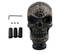 Generico Pomello Del Cambio - Del Cambio Per Auto Con Teschio | Del-Cambio Con Design A Teschio In Resina Per Veicoli Manuali E Automatici, Di Aggiornamento Universali, Berline, Furgoni, De