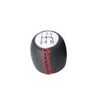 Generico Pomello del cambio in pelle a 5 e 6 marce per ALFA per ROMEO 147 SPIDER 2005-2011(12345R red line)