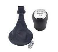 Generico Pomello del cambio in pelle con cuffia, 5/6 velocità per VW per Volkswagen Transporter T5 .1 T6 Gp 2003-2015 Leva del cambio dell'auto(5 Speed Case Silver)