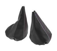 Generico Pomello del Cambio Kit Cuffia Leva Cambio 5/6 Marce per BMW Serie 1/3 E87 E88 Ricambi Auto(C Gaitor Boot Cover)