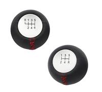 Generico Pomello del cambio manuale a 5 e 6 marce in pelle e acciaio per Toyota TRD Accessori per auto Leva del cambio dell'auto(TR-)