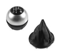 Generico Pomello del cambio manuale, leva di trasferimento, cuffia pomello, copertura per F-iat500 500C 2007-2018 Maniglia della leva del cambio(2pcs silver 5speed)