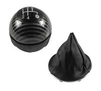 Generico Pomello del cambio manuale, leva di trasferimento, cuffia pomello, copertura per F-iat500 500C 2007-2018 Maniglia della leva del cambio(2pcs carbon 5speed)